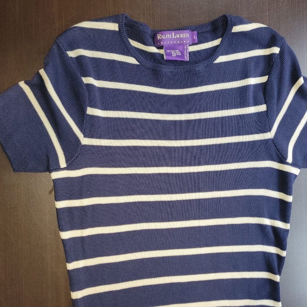 Ralph Lauren Collection Navy Striped Dress